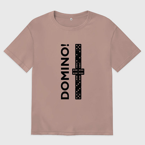 Мужская футболка оверсайз Доминоспорт / Пыльно-розовый – фото 1