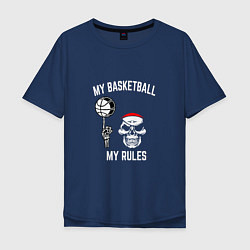 Мужская футболка оверсайз Мой баскетбол - мои правила