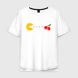 Футболка оверсайз мужская Pac-man 8bit, цвет: белый