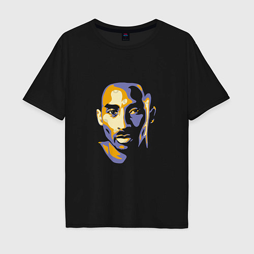 Мужская футболка оверсайз Kobe Face / Черный – фото 1