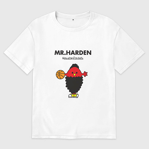 Мужская футболка оверсайз Мистер Харден / Белый – фото 1