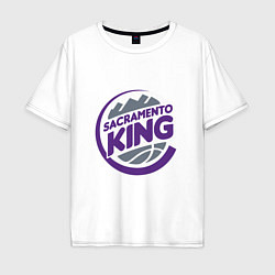 Футболка оверсайз мужская Sacramento King, цвет: белый