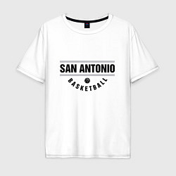 Футболка оверсайз мужская San Antonio Basketball, цвет: белый