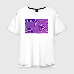 Футболка оверсайз мужская Purple wave, цвет: белый