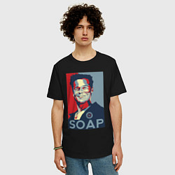 Футболка оверсайз мужская Soаp club, цвет: черный — фото 2