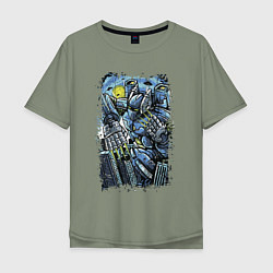 Мужская футболка оверсайз Destroyer Cyborg