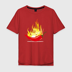 Мужская футболка оверсайз Перец в огне