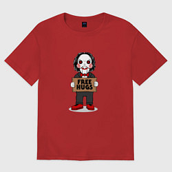 Футболка оверсайз мужская Free Billy Hugs, цвет: красный