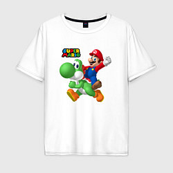 Мужская футболка оверсайз Mario and Yoshi Super Mario