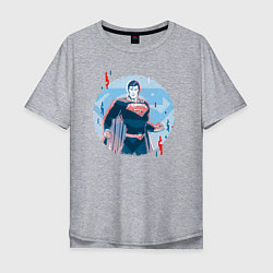 Мужская футболка оверсайз Фигура Супермена