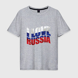 Мужская футболка оверсайз Love - Russia