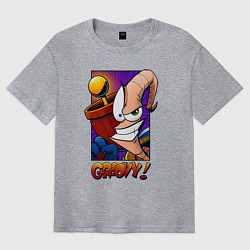 Футболка оверсайз мужская Jim Groovy!, цвет: меланж