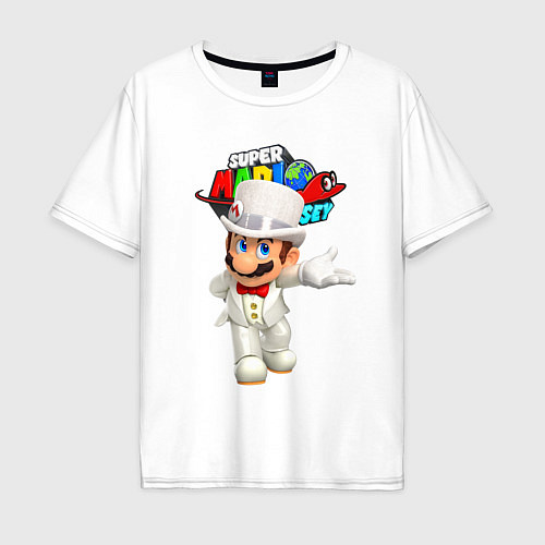 Мужская футболка оверсайз Super Mario Odyssey Nintendo / Белый – фото 1