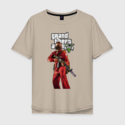 Мужская футболка оверсайз GTA 5 Man with gun