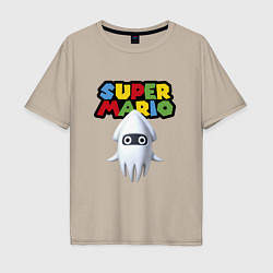 Мужская футболка оверсайз Blooper Super Mario Nintendo Video game
