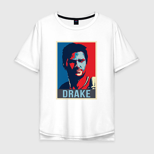 Мужская футболка оверсайз Uncharted Drake / Белый – фото 1