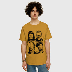 Футболка оверсайз мужская RHCP faces, цвет: горчичный — фото 2