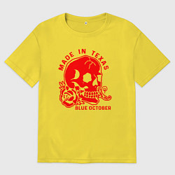 Мужская футболка оверсайз Blue october череп,