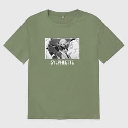 Футболка оверсайз мужская Сильфиетта, цвет: авокадо