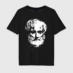 Мужская футболка оверсайз Аристотель портрет