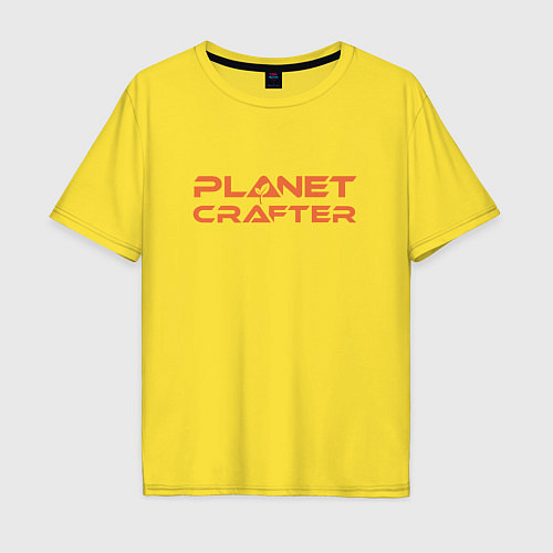 Мужская футболка оверсайз Planet crafter / Желтый – фото 1