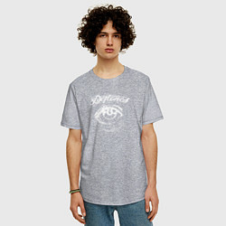 Футболка оверсайз мужская Deftones глаз, цвет: меланж — фото 2