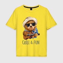 Футболка оверсайз мужская CHILL & FUN, цвет: желтый