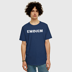 Футболка оверсайз мужская Eminem ЭМИНЕМ, цвет: тёмно-синий — фото 2