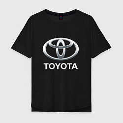 Футболка оверсайз мужская TOYOTA 3D Logo, цвет: черный