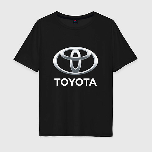 Мужская футболка оверсайз TOYOTA 3D Logo / Черный – фото 1