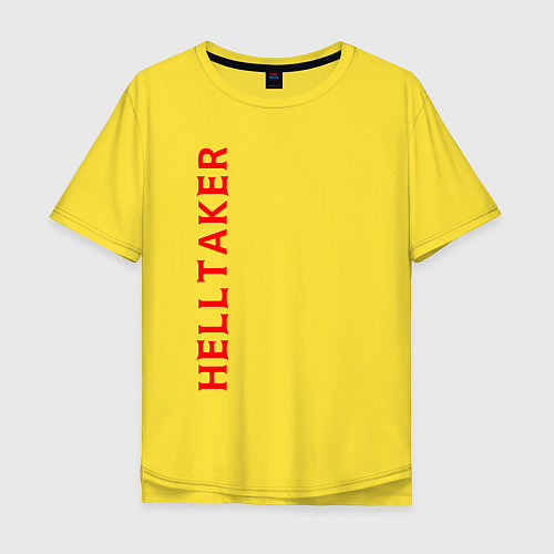 Мужская футболка оверсайз Helltaker game / Желтый – фото 1