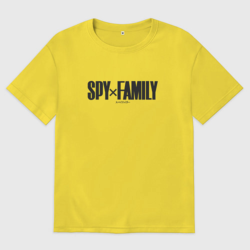 Мужская футболка оверсайз Spy x Family Logo / Желтый – фото 1