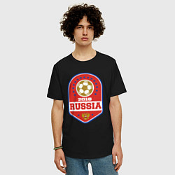 Футболка оверсайз мужская 2018 Russia, цвет: черный — фото 2
