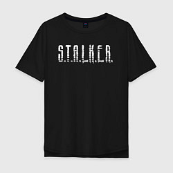 Футболка оверсайз мужская S T A L K E R - Logo, цвет: черный