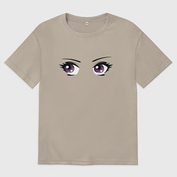 Мужская футболка оверсайз Милые глазки cute eyes