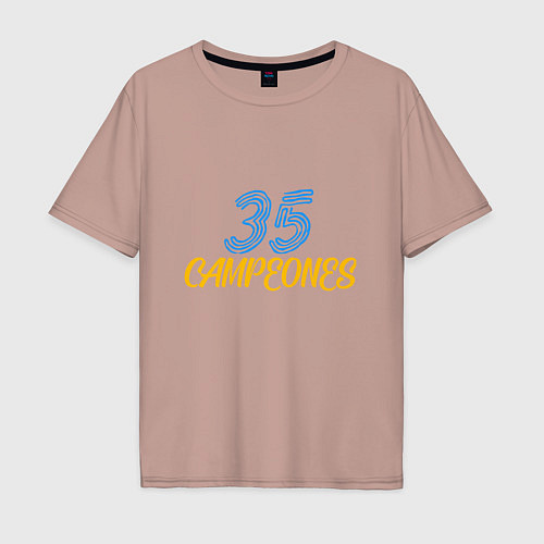 Мужская футболка оверсайз 35 Champions / Пыльно-розовый – фото 1