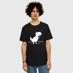 Футболка оверсайз мужская Chrome t-rex, цвет: черный — фото 2