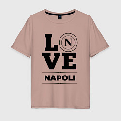Футболка оверсайз мужская Napoli Love Классика, цвет: пыльно-розовый