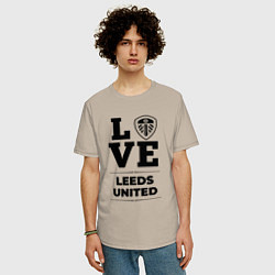 Футболка оверсайз мужская Leeds United Love Классика, цвет: миндальный — фото 2