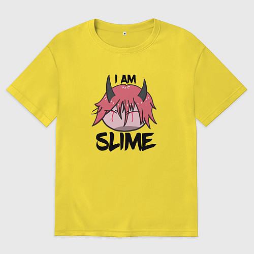 Мужская футболка оверсайз Я слизь / Желтый – фото 1