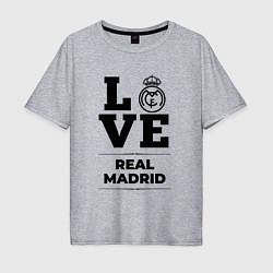 Футболка оверсайз мужская Real Madrid Love Классика, цвет: меланж