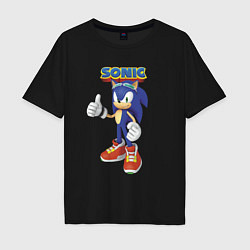 Мужская футболка оверсайз Sonic Hedgehog Video game!