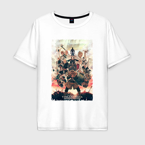 Мужская футболка оверсайз Сага о Винланде Конец пролога / Белый – фото 1