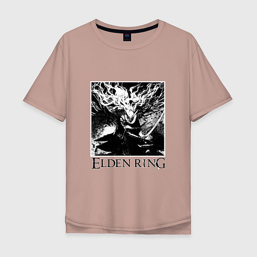 Мужская футболка оверсайз MALENIA - ELDEN RING УЛДЕН РИНГ / Пыльно-розовый – фото 1