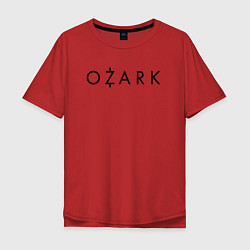 Мужская футболка оверсайз Ozark black logo