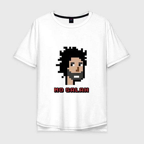 Мужская футболка оверсайз Salah 8-Bit / Белый – фото 1