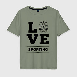 Футболка оверсайз мужская Sporting Love Классика, цвет: авокадо