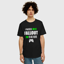 Футболка оверсайз мужская Fallout I Paused, цвет: черный — фото 2