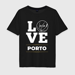 Футболка оверсайз мужская Porto Love Classic, цвет: черный