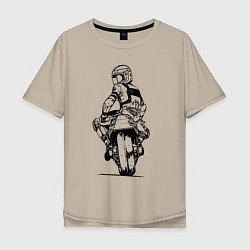 Мужская футболка оверсайз Крутой мотоциклист